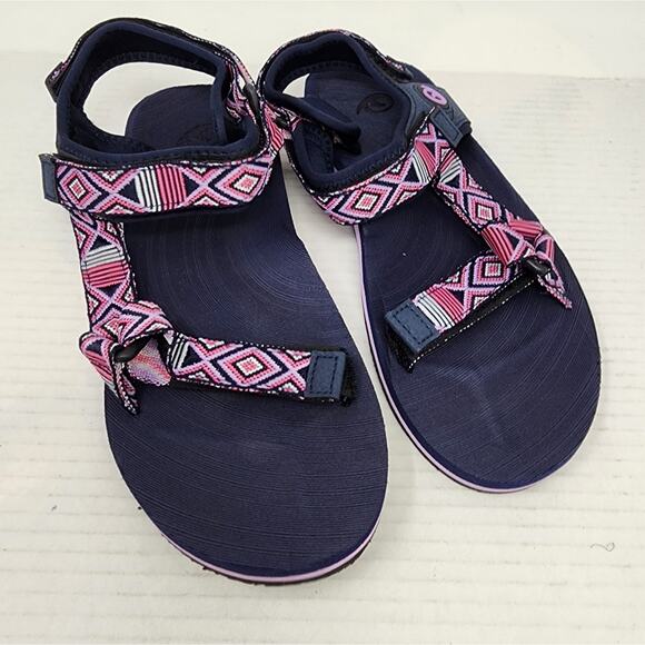 Purple & Black New Beach Sandals Adjustable Straps and Comfortable Size 8 - Picture 3 of 10